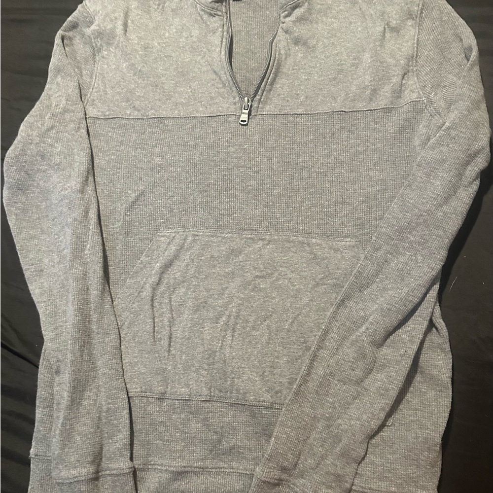 Michael Kors Gray Zip Up Sweater with Classic Collar